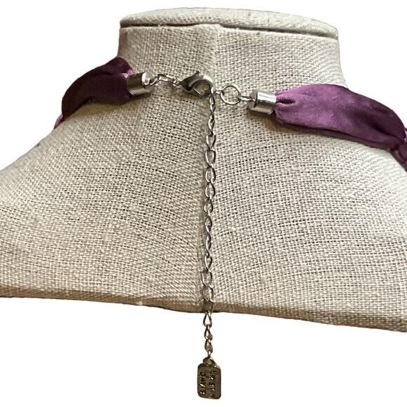 Kristin Davis Purple Silk & Beaded Multi-Strand Necklace With Adjustable Clasp - Picture 2 of 7